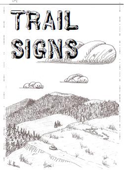 Ink drawn Cover of Trail Sign brochure